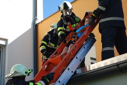 Gesicherte Rettung über die Leiter